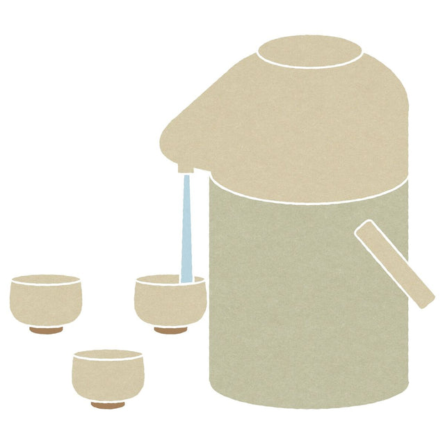 Adding water to tea cup
